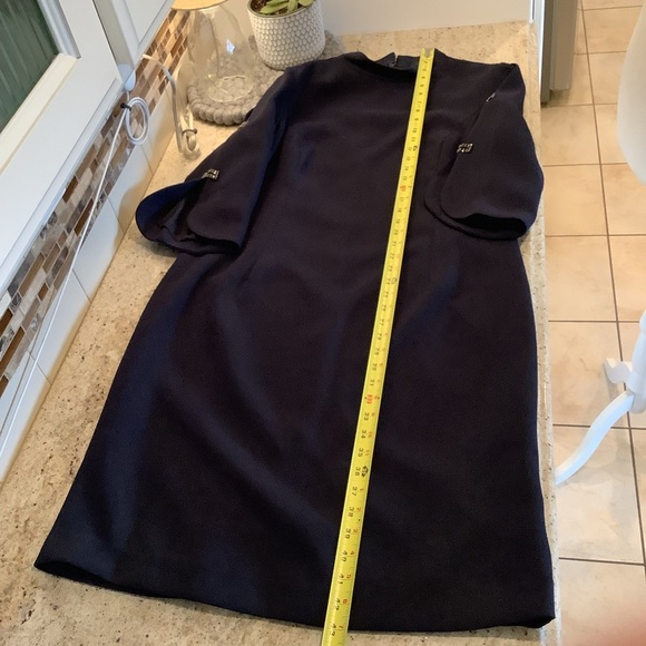 Teri John Navy Sheath Dress with Rhinestone Detail Size 14 - Picture 9 of 11